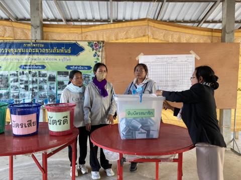 ภาพวันเลือกตั้งสมาชิกสภาและนายก อบต.บ้านตะโก